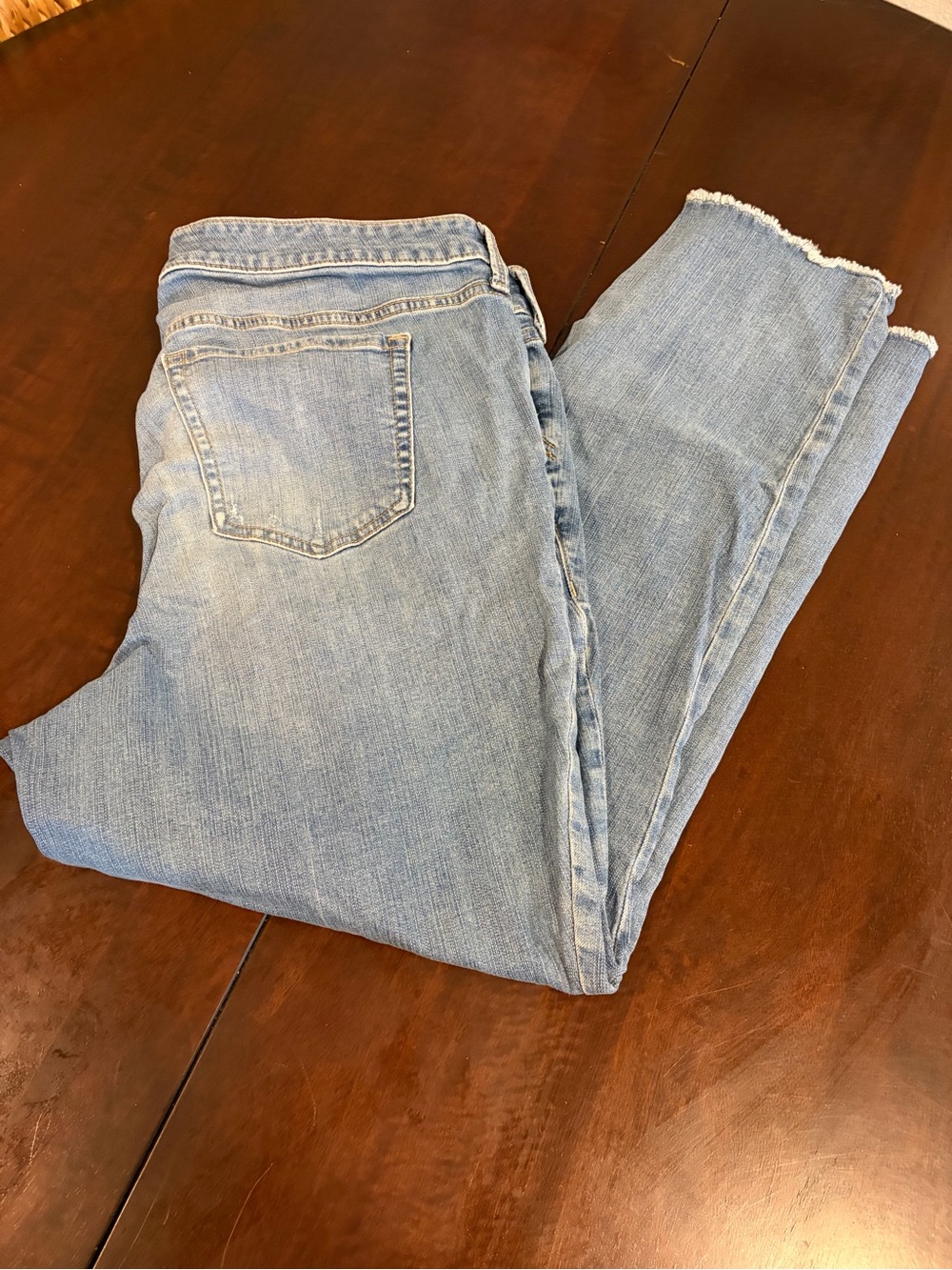 torrid Light Blue Cropped Ankle Jeans with Frayed Hem